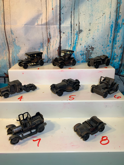 Miniature Die Cast Pencil Sharpeners - Transportation Cars, Autos, Semi, Trucks Vintage Doll House Decor