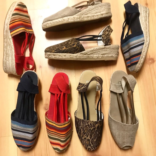 Deadstock Vintage Espadrilles Made in Spain Low Wedge Fits Like 6 - 6.5