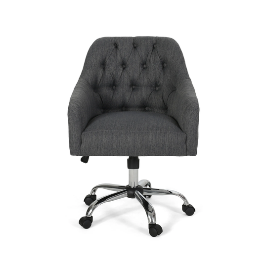 Barbour Upholstered Swivel Office Chair by Christopher Knight Home - N/A