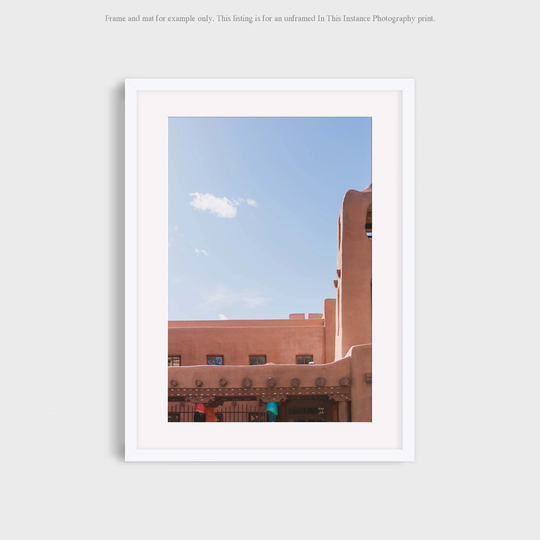 Sante Fe Photography, Colorful Southwest New Mexico Architecture Adobe Building Travel Photo Prints Wall Art