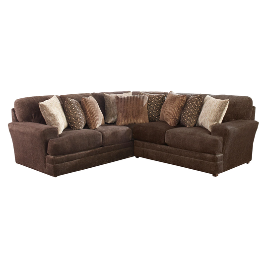 Darius Two Piece Plush Upholstered Sectional Sofa