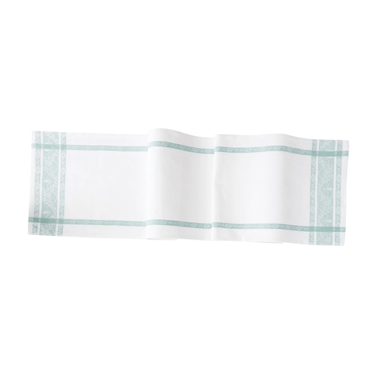 13" x 72" Rose Trellis Jacquard Sea Glass Table Runner - Sea Glass - 13" x 72"