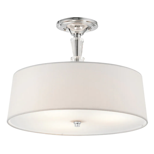 Kichler Lighting Crystal Persuasion Collection 3-light Chrome Semi-Flush Mount