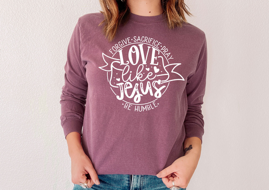 Love Like Jesus Shirt, Comfort Colors Trendy Colorful Christian Apparel