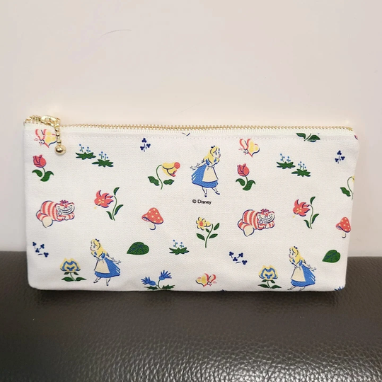 Handmade Alice in Wonderland Pouch Pencil Case Bag Multipurpose Cosmetic Toiletry For Girl Woman Lady Travel Handmade Gift