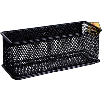 Magnetic Pencil Holder, Storage Magnetic Basket Mesh Black Strong Magnetic Pen Holder For Refrigerator ,Marker Pen Holder For Whiteboard, Locker, Hom