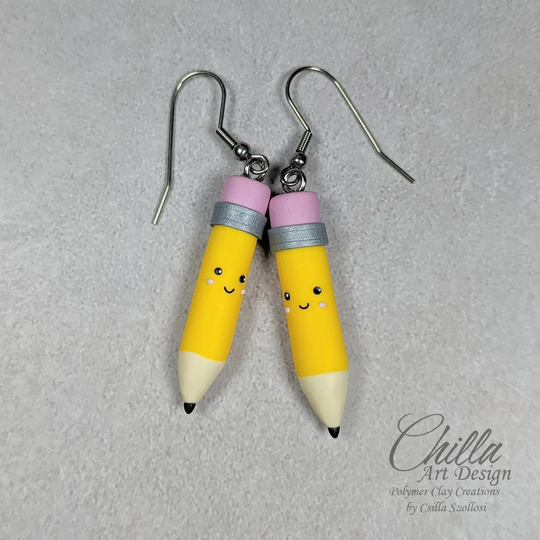 Pencil Earrings For Teachers Or Writers & Artist With Stainless Steel Wire, Teacher Appreciation Gift Jewelry