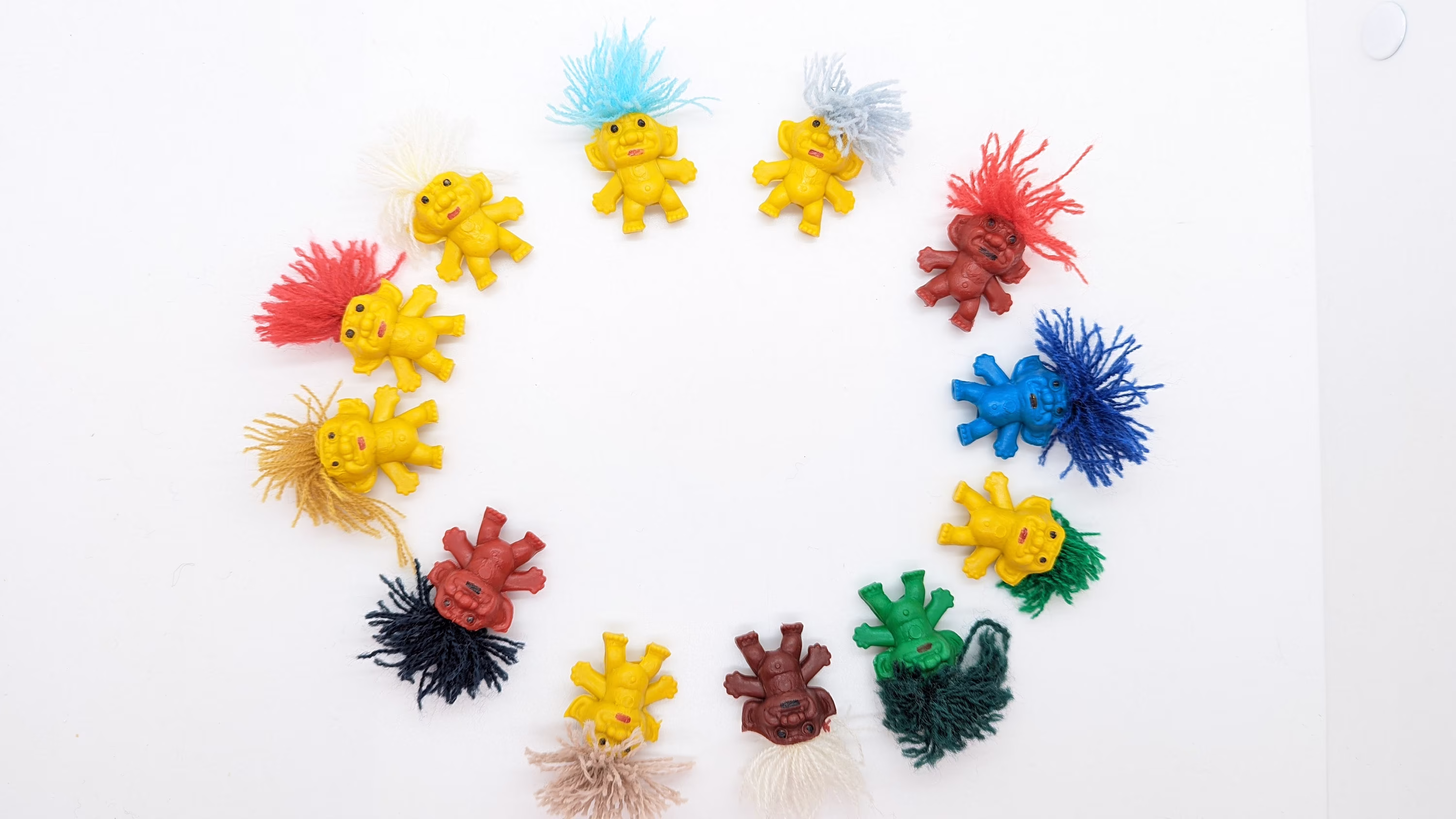 Pencil Toppers Troll Doll Yarn Lot 5