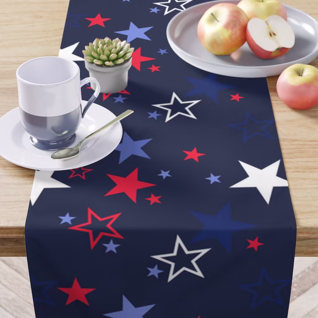 4Th Of July Table Runner/Patriotic USA Decor Independence Day