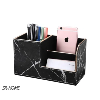 Office PU Leather Desk Organizer