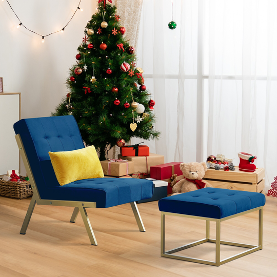 Accent Chair with Ottoman for Living Room, Bedroom, Office