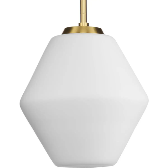 Copeland Collection One-Light Brushed Gold Mid-Century Modern Pendant - 10 in x 10 in x 11.5 in
