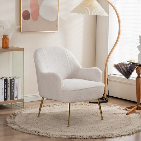 Teddy Fabric Accent Chair with Adjustable Seat Height - 26"Wx26"Dx31"H