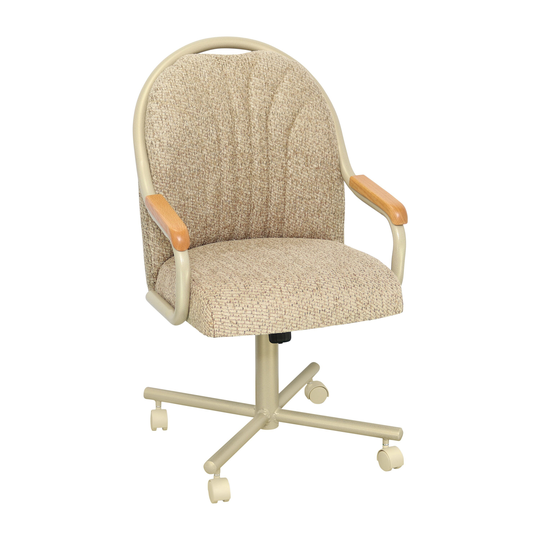 Caster Chair Company Brianna Swivel Tilt Arm in Wheat Tweed Fabric | 1 Chair