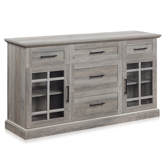 BELLEZE Astorga Sideboard With Drawers & Adjustable Shelves, 2 Colors