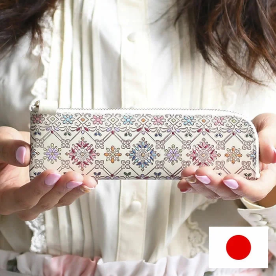 Flower Leather Pencil Case, Pen Holder