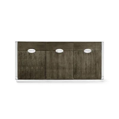 Gatsby 75" Wide 3 Drawer Walnut Wood Sideboard