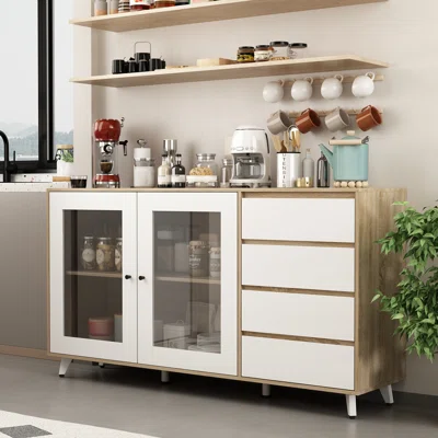 Demi-Jo 63" Wide 4 Drawer Sideboard