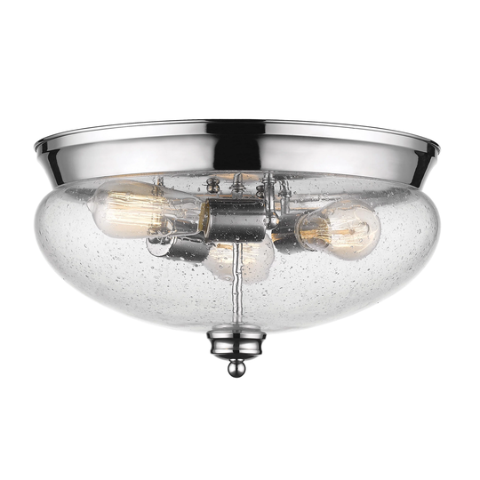 Avery Home Lighting 3-Light Flush Mount in Chrome