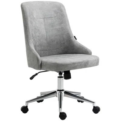Earnease Mid-Back Home Office Chair, Height Adjustable Task Chair With 360 Degree Swivel And Tilt Function, Grey