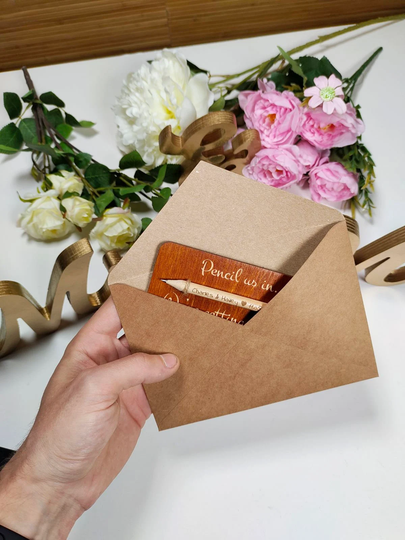 Custom Order 200 Pcs Mini Pencils With Tags + Envelopes