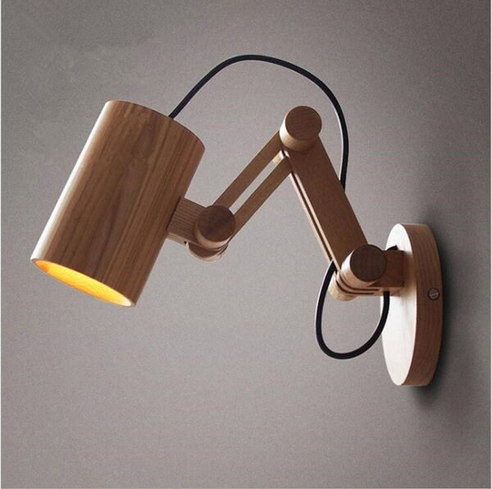 Wooden Table Lamp, Handmade Portable Adjustable Desk | Oak & Walnut