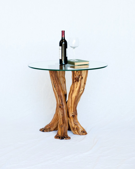 Old Vine Grapevine Side Table - Fiano Made From Retired California Grapevines. 100% Recycled