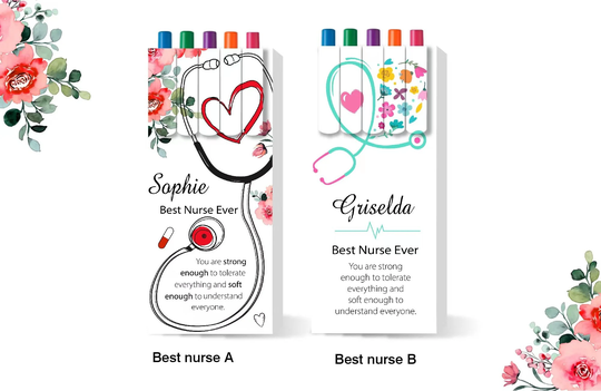Personalized Nurse Gift Color Gel Pen Set,, Nurse Appreciation, Rn Gifts