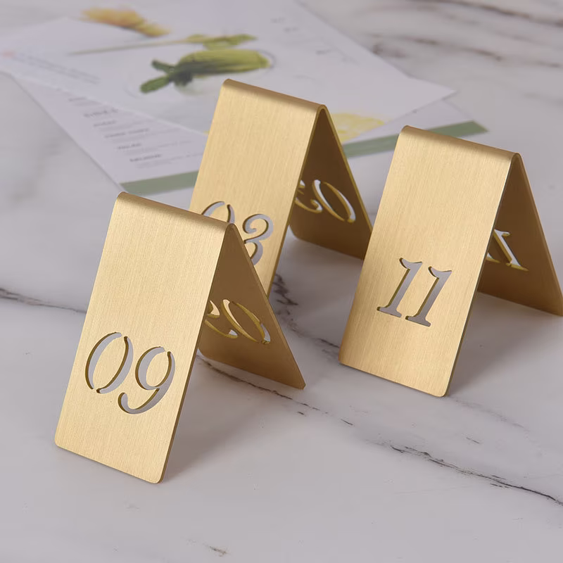 Brass Table Numbers, Number, Restauranttable Decor Decor, Numbers Stand