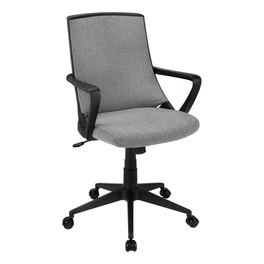 Office Chair, Adjustable Height, Swivel, Ergonomic, Armrests, Computer Desk, Work, Metal, Mesh, Contemporary - 22.5" x 24" x 37"