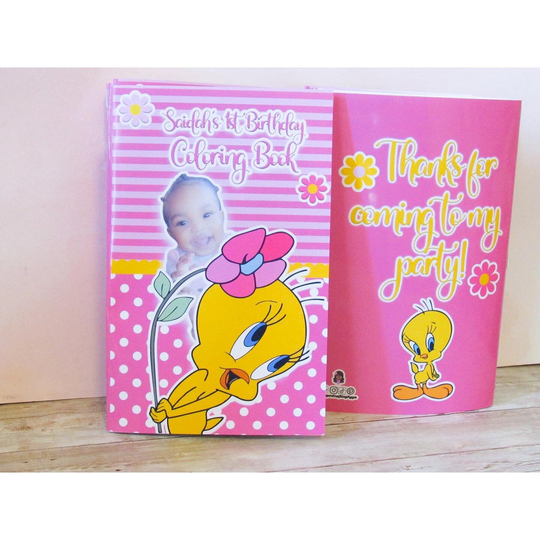 Yellow Bird Custom Coloring Book Party Favors