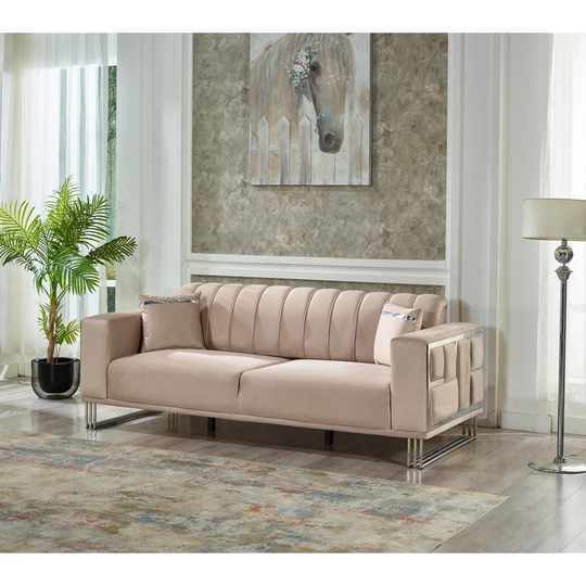 Ulker 87" Wide Square Arms Sofa