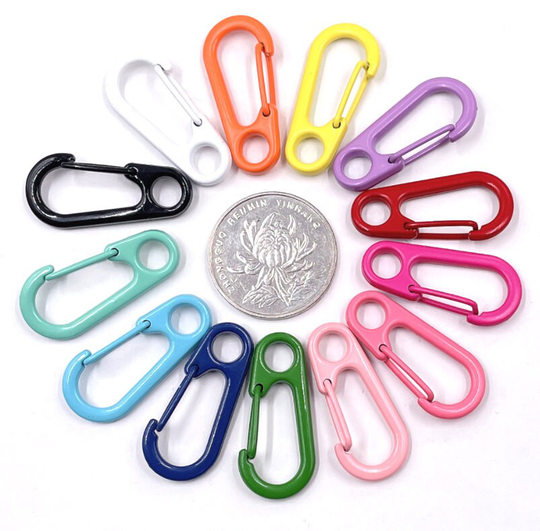 10Pcs/Lot 31.5x14mm Color Painted Lobster Clasp, 13 Colors Enameled Jewelry Findings, Clasp Hooks For Necklace, Key Chain