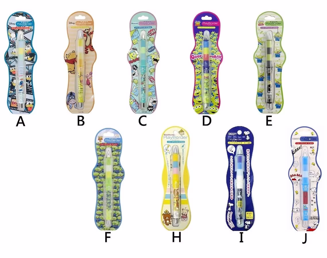 Pilot Dr.grip Cl Play Border 0.5mm Mechanical Pencil Toy Story Winnie The Pooh Donald Duck San-x Rilakkuma Snoopy Japan