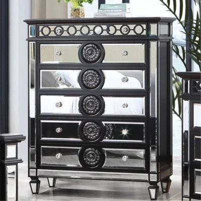 ACME Daymin Chest In Black And Silver