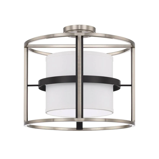 Tux 4-light Black Tie Semi-Flush Mount