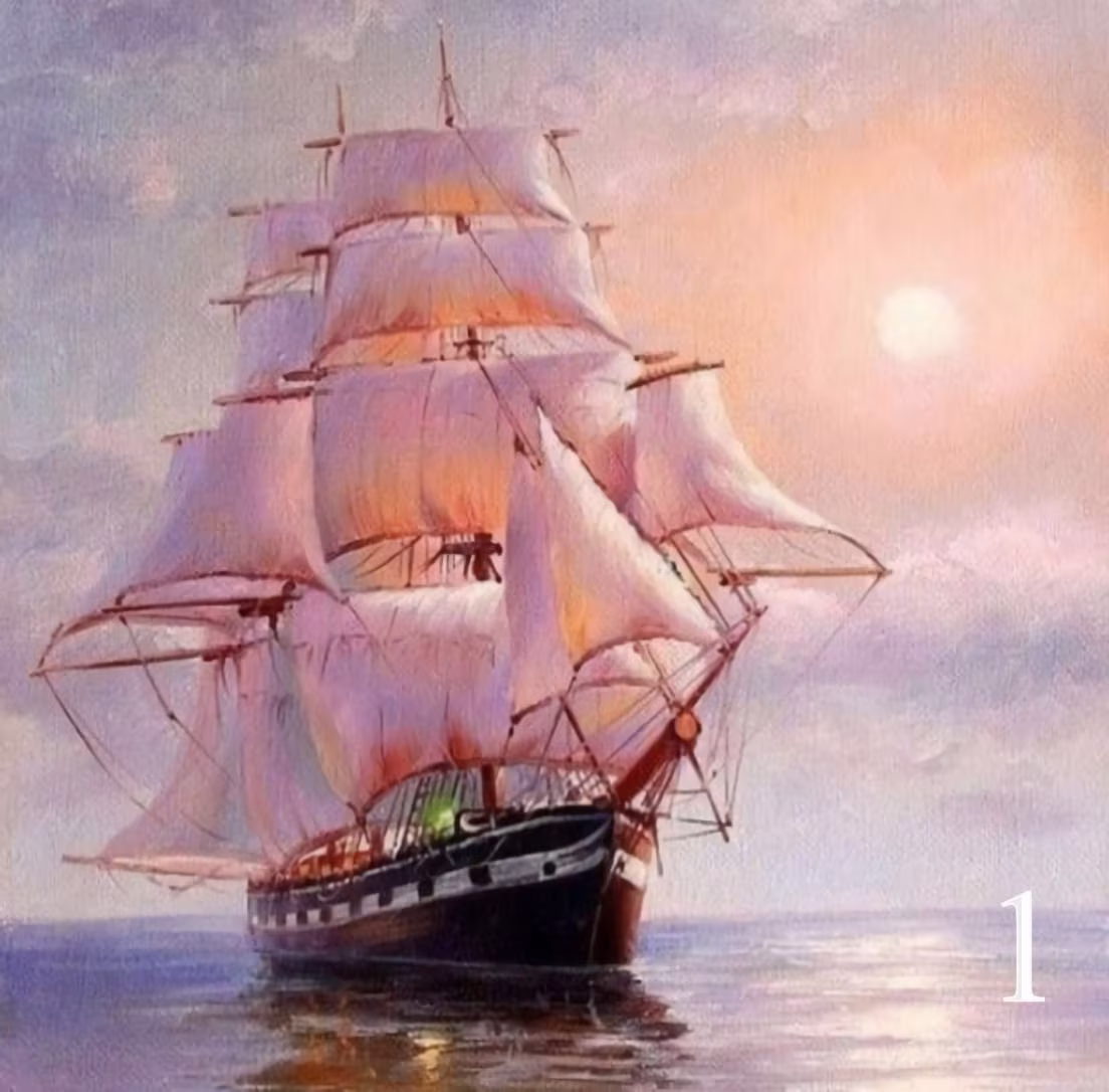 4 Ships At Sea Diy 5D Diamond Painting Kit Full Square & Round Drill