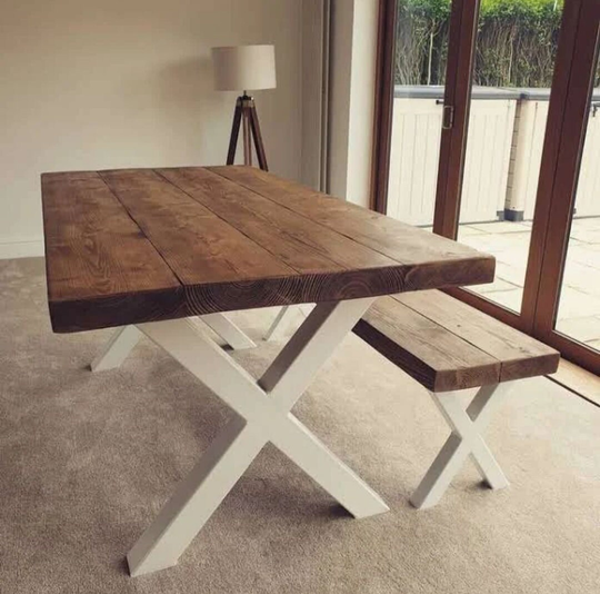 Rustic Dining Table, Reclaimed Wood Garden, Solid Wood, Industrial, Reclaimed, Modern Dinning Table, Bar