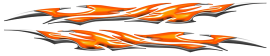 2 Car Truck Trailer Side Decals Graphics Stripes Vinyl #b758Orange