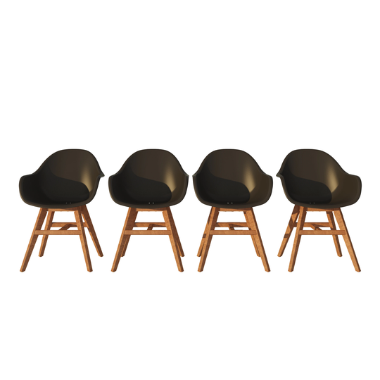Amazonia Jade 4-Piece Outdoor Patio Dining Chairs Set - 4pc