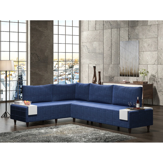 Modern Metal-frame Foam-seat Sectional Sofa