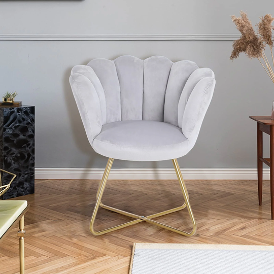 Sophia & William Accent Chair Velvet Leisure Chair Upholstered Chair Mid-Back Living Room Guest Reception Chair