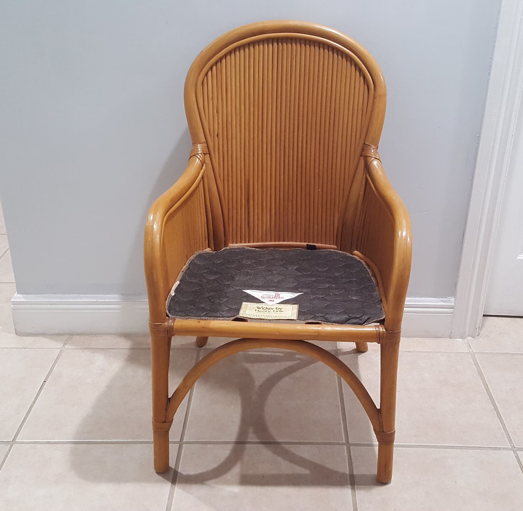 Wicker By Henry Link Split Bamboo Captain Chair
