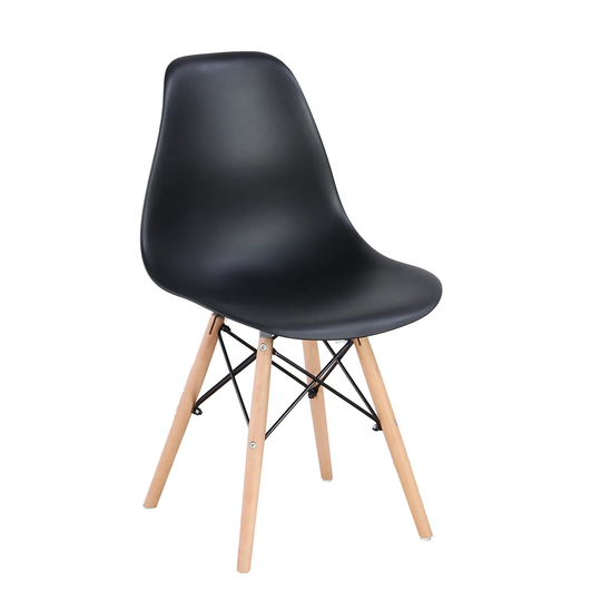 Set of 4 Dining Chair, Shell Lounge Plastic Chair Living Room Side Chairs