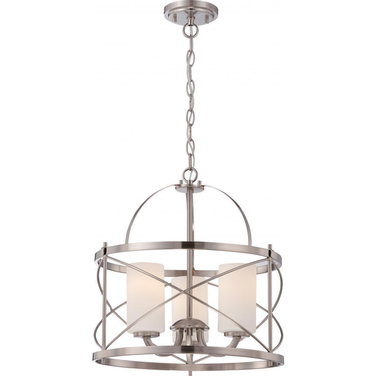 Nuvo Lighting Ginger 3-light Pendant - Pewter - Diameter 16.00", Height 17"