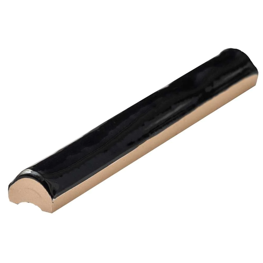The Tile Life Tribeca-Talavera 1x6 Black Glossy Pencil - 1" x 6" of 1