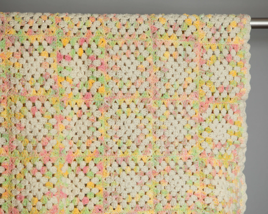 Vintage 70S 80S Colorful Afghan Blanket