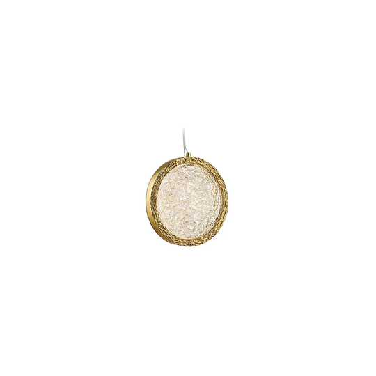 Avenue Lighting Bottega Collection polished solid brass and beveled glass LED round pendant - 6