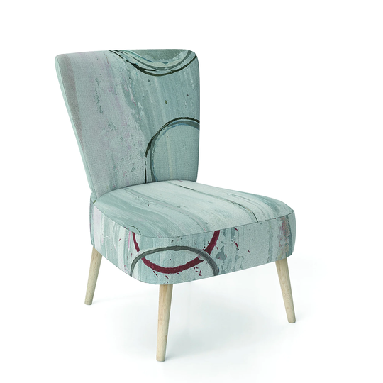 Designart 'Whitewashed Syrah' Upholstered Modern Geometric Accent Chair
