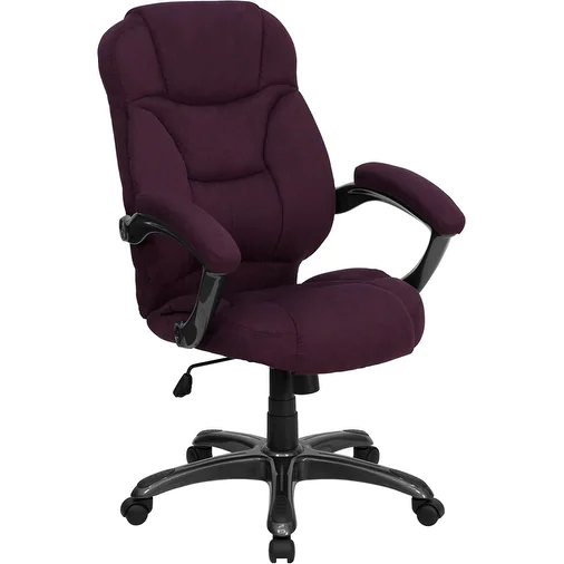 Offex High Back Grape Microfiber Upholstered Contemporary Office Chair [OF-GO-725-GRPE-GG]